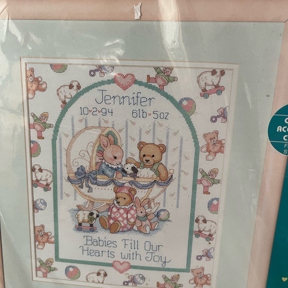 Sunset Baby Hugs Babies fill our hearts Counted Cross stitch new unopened - Picture 3 of 5